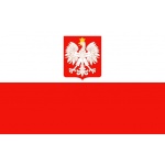 Bandera Polska 55~57 x 34~36cm 