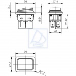 Przełącznik klawiszowy Marquardt ON-OFF 12/24V 