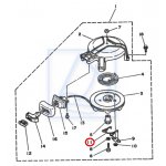 Sprężyna zapadki startera Yamaha 4A 5C 6B 8B 8C 9,9C 15C Mariner 