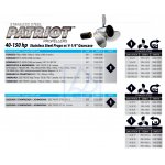 Śruba stalowa nierdzewna Patriot 13-1/4x21 z piastą do wyboru