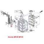Uszczelka chłodzenia bloku Honda BF25 BF30 19371-ZV7-000