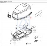 Uszczelka pokrywy silnika Mercury F4 F5 F6 Tohatsu MFS5B 