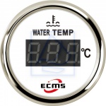 Wskaźnik temperatury wody 40-120℃  LCD biały z ramką SS
