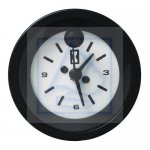 Wskaźnik zegar 2" biały z czarną ramką 12V/24V