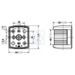 Lampa Aqua signal czerwona obudowa biała 