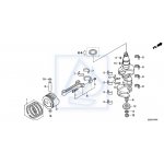 Pierścienie tłokowe kpl. na jeden tłok Honda B40A BF40B BF40D BF50A BF50DK0