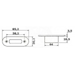 Reflektor 3LED białe 29x84mm chrom 12V