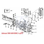 Simering dolny wału korb. Johnson Evinrude 2T 5KM 6KM 8KM ~2001  0329086