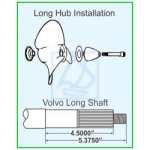 Śruba alu Volvo Penta AQ280 AQ290 17-wpust long hub 15-1/2x13 RH