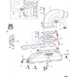 Uszczelka kolana wydechu Mercruiser GM 496 MAG 8,1L & 8.2L Mercury 27-862356