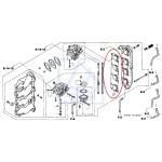 Uszczelka kolektora ssącego HONDA BF75A BF90A  17384-ZW1-000