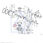 Uszczelka wału korbowego Johnson 9,9KM 15KM 1979~2007 321831